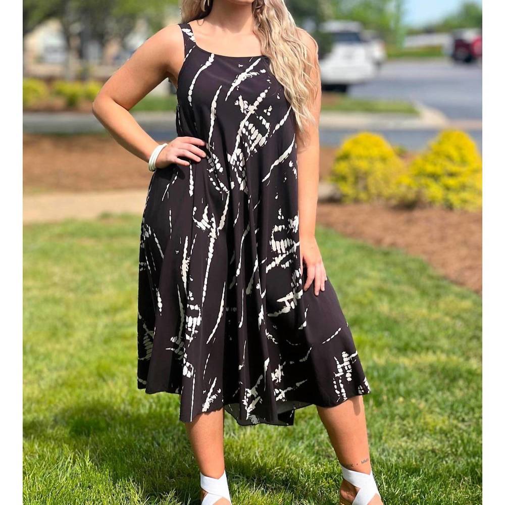 NEW CHARLIE B tie dye dress in brown
